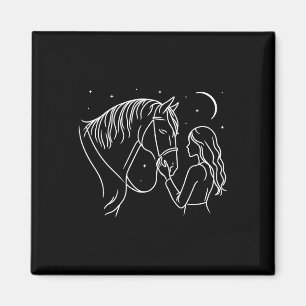 Cute Horse Horseback Riding Lover Horse Rider Love Magnet