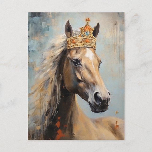 Cute Horse in a Crown  Postcard (Front)