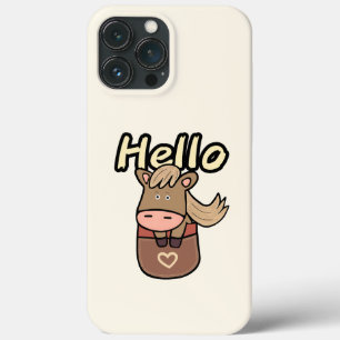 Cute horse in pocket iPhone 13 pro max case