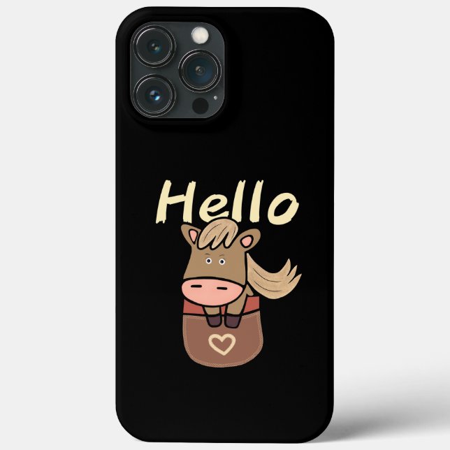 Cute horse in pocket Case-Mate iPhone case (Back)