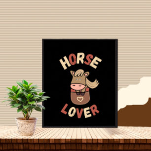 Cute horse in pocket poster