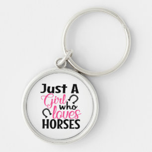 Cute Horse Lover Cowgirl Farm Country Horseback Key Ring