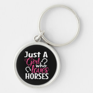 Cute Horse Lover Cowgirl Farm Country Horseback Key Ring