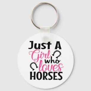 Cute Horse Lover Cowgirl Farm Country Horseback Key Ring