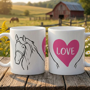 Cute Horse Lover Equestrian Gift Western Cowgirl Coffee Mug
