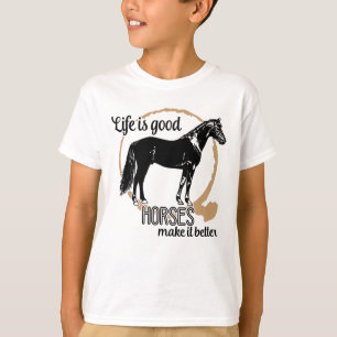 Cute Horse Lover Equestrian Horses Cowgirl Farm T-Shirt