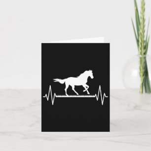 Cute Horse Lover Horseback Riding Heartbeat Horse Card