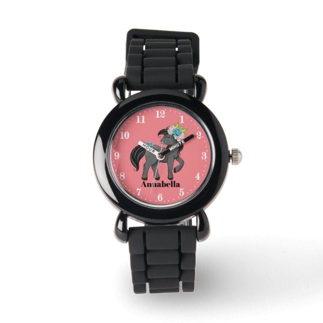 Cute horse lovers add name watch (Front)