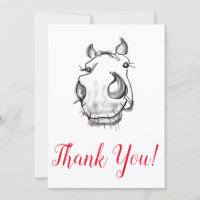 Cute horse lover's Thank You Card