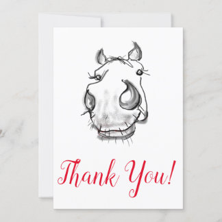 Cute horse lover's Thank You Card