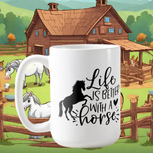 cute horse lovers word art Coffee Mug