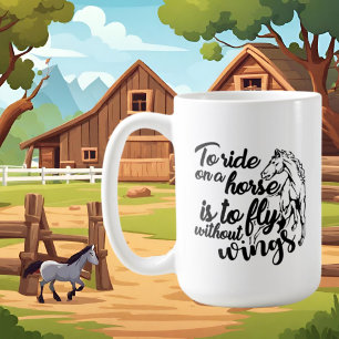 cute horse lovers word art Coffee Mug