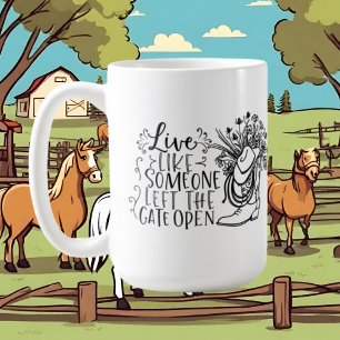 cute horse lovers word art Coffee Mug