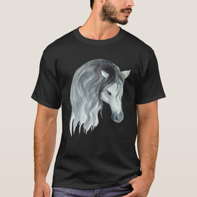Cute Horse Mare Motif  Horse Stable Rider Foal T-Shirt (Front)