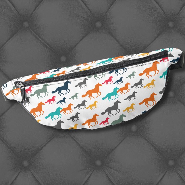 Cute Horse Pattern Bum Bags (Colorful Cowboy Equestrian Animals Horses Pattern Fanny Pack )