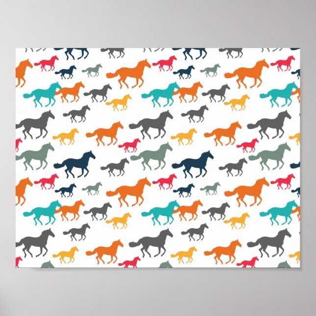 Cute Horse Pattern Poster (Front)