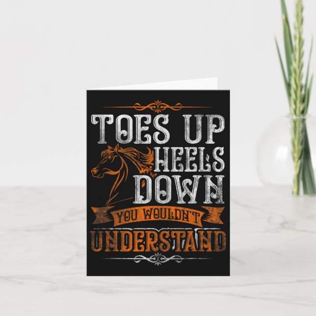 Cute Horse Riders Gifts Horseback Riding  Card (Front)