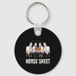 Cute horse sheet ghost halloween costume spooky key ring