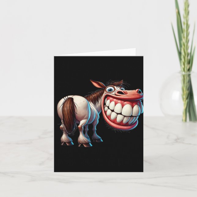 Cute Horse With Old Age Comes New Skills You Can S Card (Front)