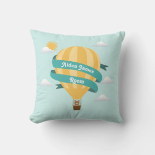 Cute Hot Air Balloon Baby Nursery Cushion