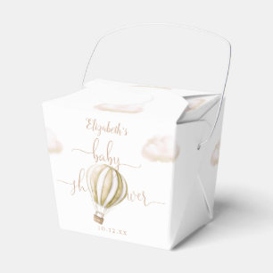 Cute Hot Air Balloon Gender Neutral Baby Shower Favour Box