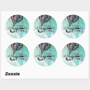 Cute Hot Air Balloon Party Accessory Sticker pack 