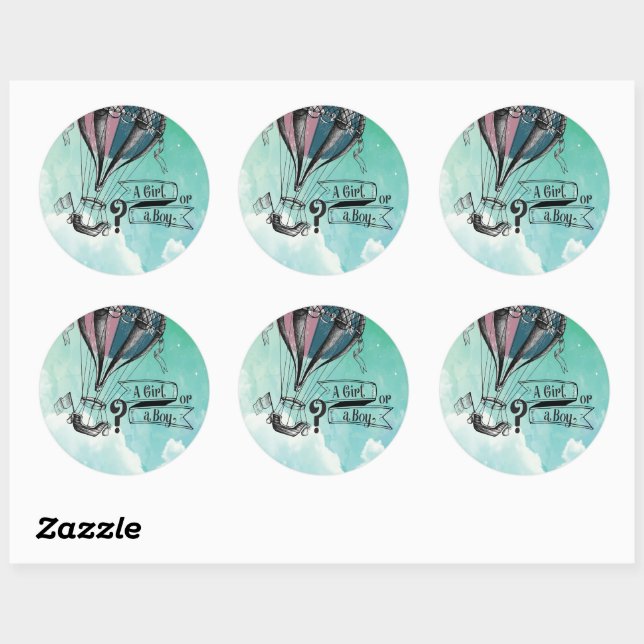 Cute Hot Air Balloon Party Accessory Sticker pack  (Sheet)