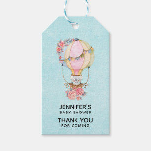 Cute Hot Air Balloon Watercolor Baby Shower Gift T Gift Tags