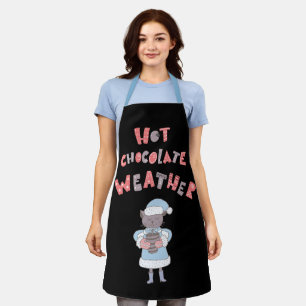 Cute Hot Chocolate Weather Winter Mother to Be Apron