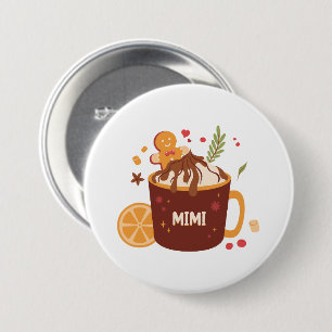 Cute Hot Chocolate with Gingerbread 7.5 Cm Round Badge