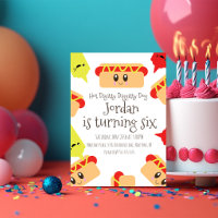 Cute Hot Dog Diggity Mustard Ketchup BBQ Party