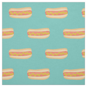 Cute hot dogs  fabric