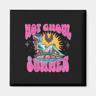 Cute Hot Ghoul Summer Funny Horror Summer Beach Ha Magnet