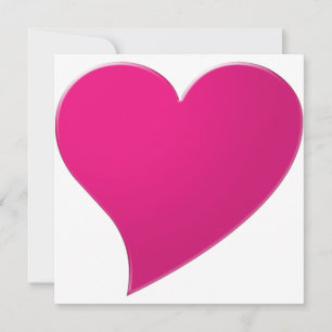Cute hot pink big heart Valentine's day card