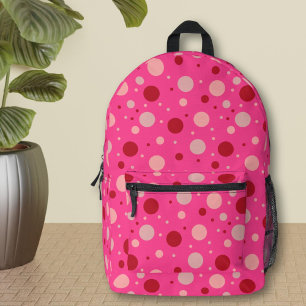 Cute Hot Pink Girly Dot  Printed Backpack
