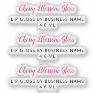 Cute Hot Pink Script Clean Lip Gloss Makeup