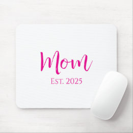 Cute Hot Pink Script New Mum Mother's Day  Mouse Pad