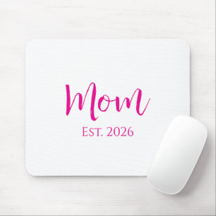Cute Hot Pink Script New Mum Mother's Day  Mouse Pad