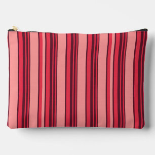 Cute hot pink stripes accessory pouch