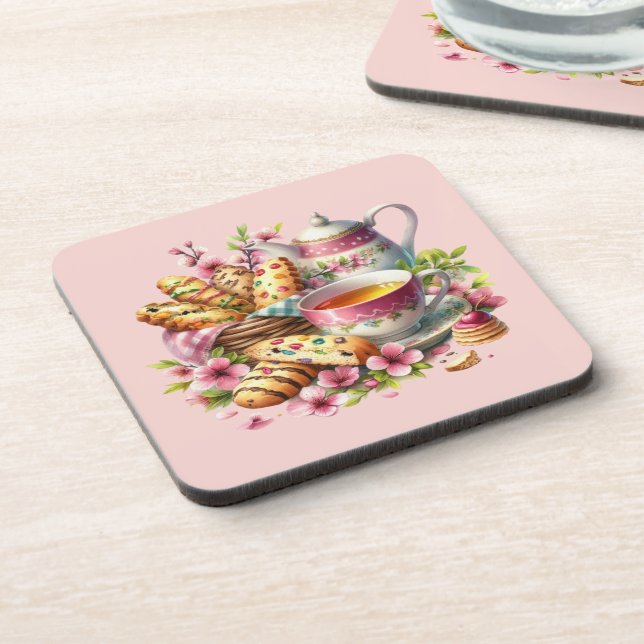 Cute hot tea lovers coaster (Left Side)