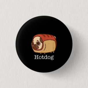 Cute Hotdog Lovely Pug Dog Lover 3 Cm Round Badge