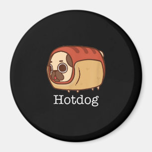 Cute Hotdog Lovely Pug Dog Lover Magnet