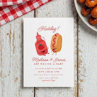 Cute Hotdog Picnic Baby BBQ Red Baby Shower