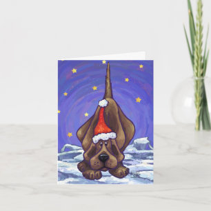 Cute Hound Dog Holiday Card