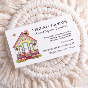 Cute House Caregiver Services Business Card