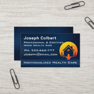 Cute House Caregiver Services Single Sided  Business Card