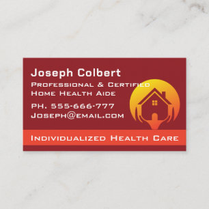 Cute House Caregiver Services Single Sided Business Card