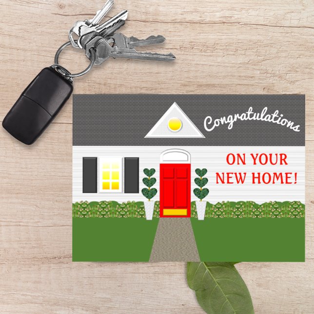 Cute House Facade Housewarming Card (Creator Uploaded)