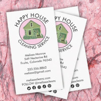 Cute House Logo Cleaning Home Services Social Icon