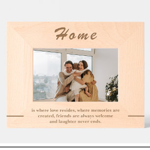 Cute Housewarming Quote Custom Wood Picture Frames